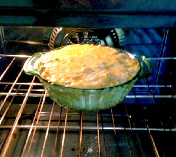 pantry casserole in the oven