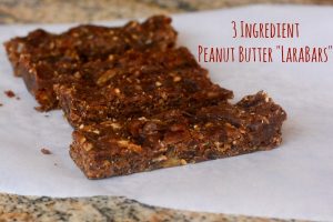3 ingredient homemade peanut butter larabar
