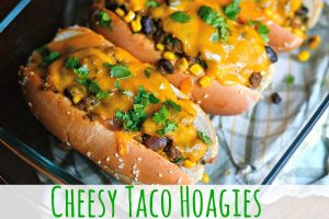 cheesy taco hoagies