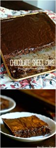 The best chocolate sheet cake collage