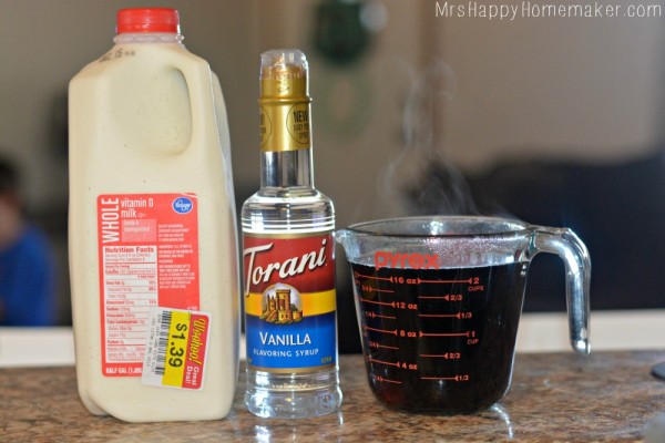 Crockpot Vanilla Lattes - only 3 ingredients needed!