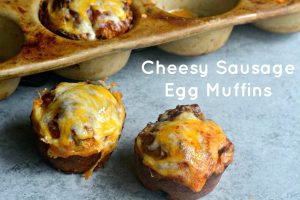 Cheesy Sausage Egg Muffins
