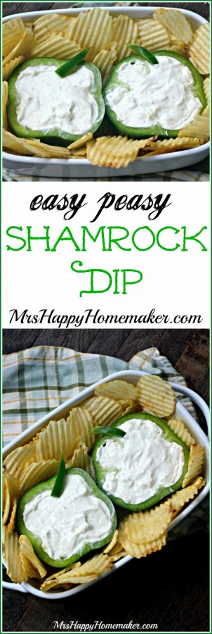 Easy Peasy Shamrock Dip - perfect for Saint Patrick's Day!