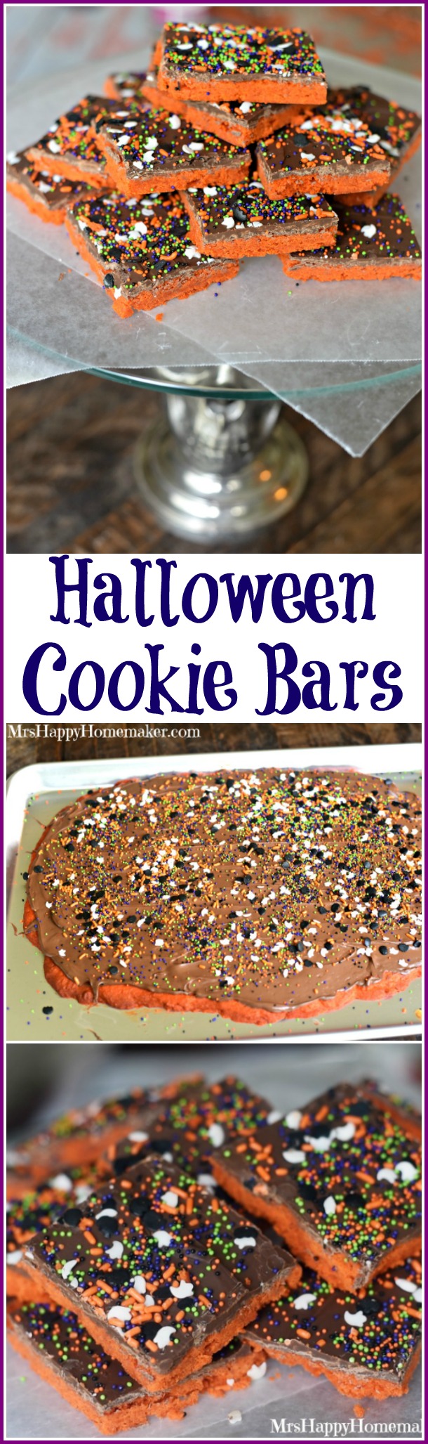 Easy Halloween Cookie Bars