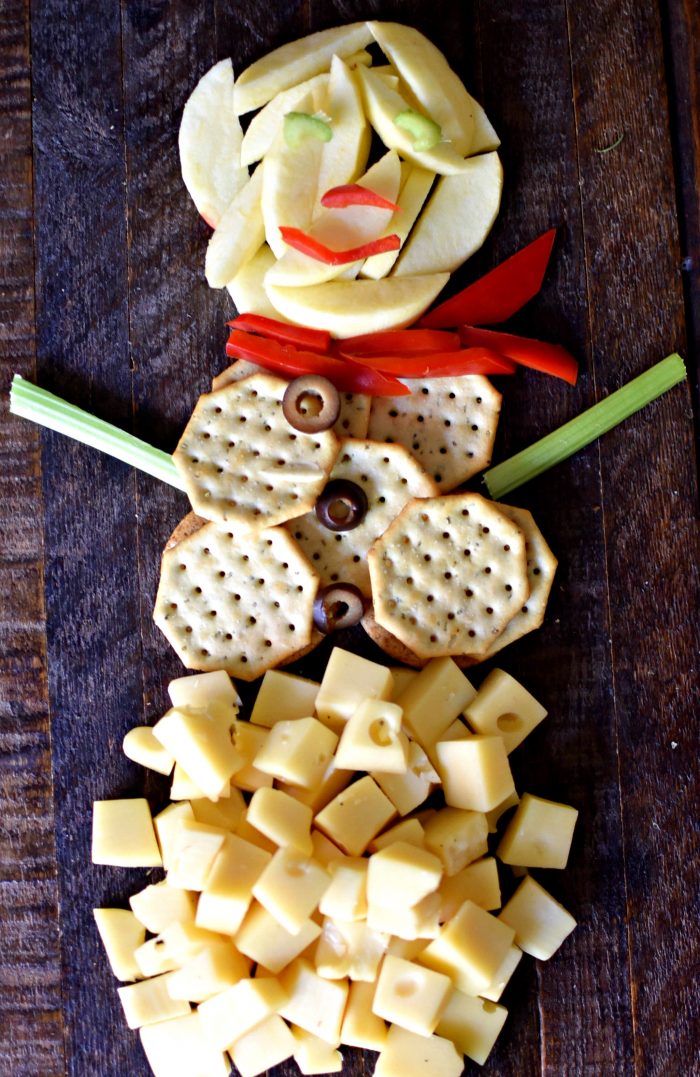 snowman cheese board