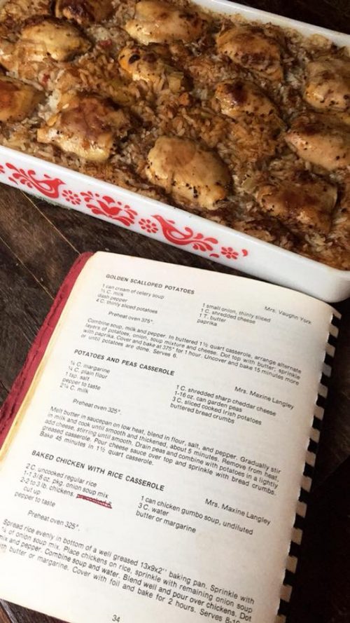 This Baked Chicken with Rice recipe came from an old church cookbook