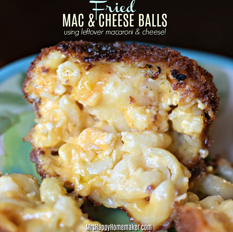 Fried Macaroni and Cheese Balls using leftover Mac and cheese