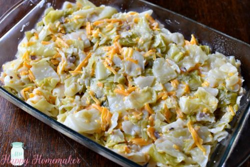 cabbage casserole unbaked