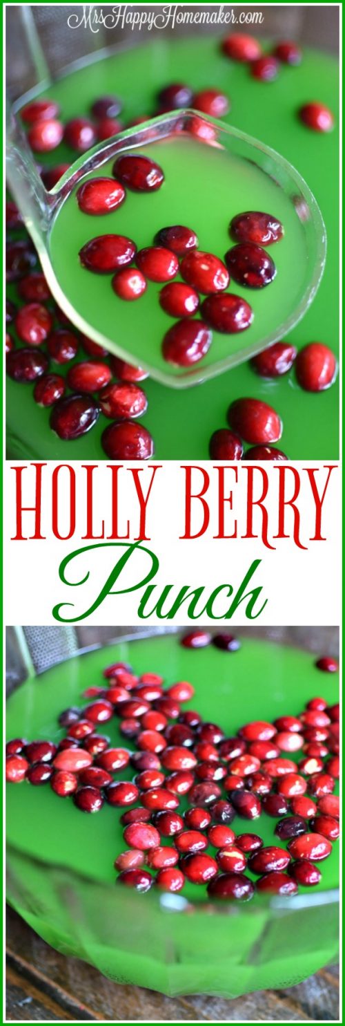 Holly Berry Punch | MrsHappyHomemaker.com