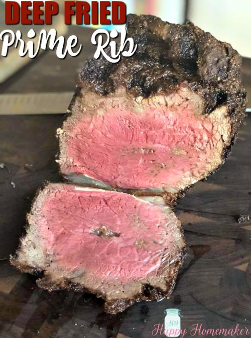 Deep Fried Prime Rib - its all about that crust!! | MrsHappyHomemaker.com