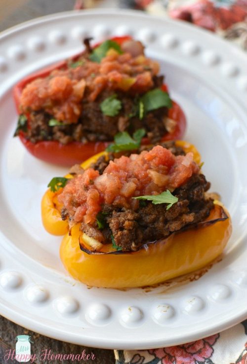 Bell Pepper Tacos - taco stuffed baked bell peppers
