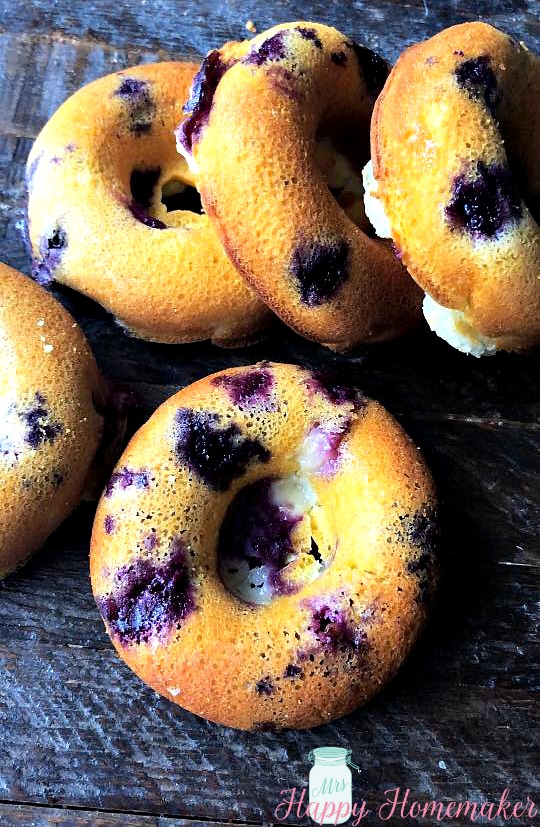 blueberries and cream cake donuts