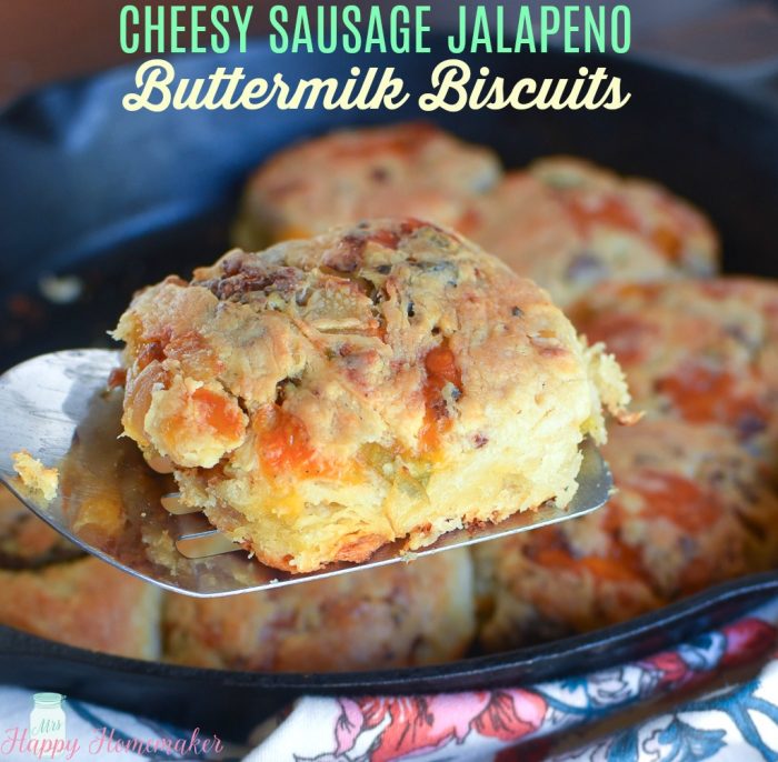 Cheesy Sausage Jalapeno Buttermilk Biscuits 
