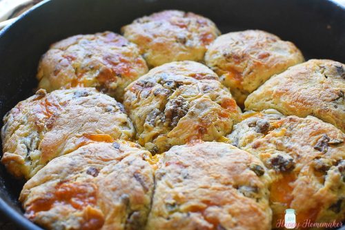 Cheesy Sausage Jalapeno Buttermilk Biscuits