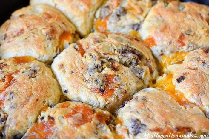 Cheesy Sausage Jalapeno Buttermilk Biscuits 