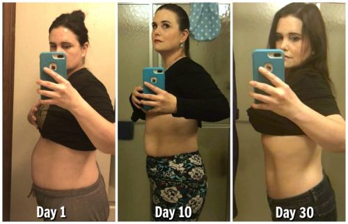 Day 1 Day 10 Day 30 results from Whole30
