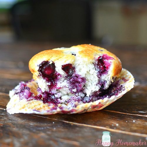 blueberry muffins closeup