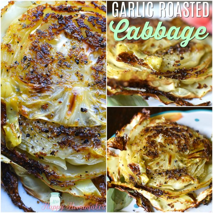 garlic roasted cabbage