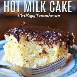 Nannie's Hot Milk Cake | MrsHappyHomemaker.com