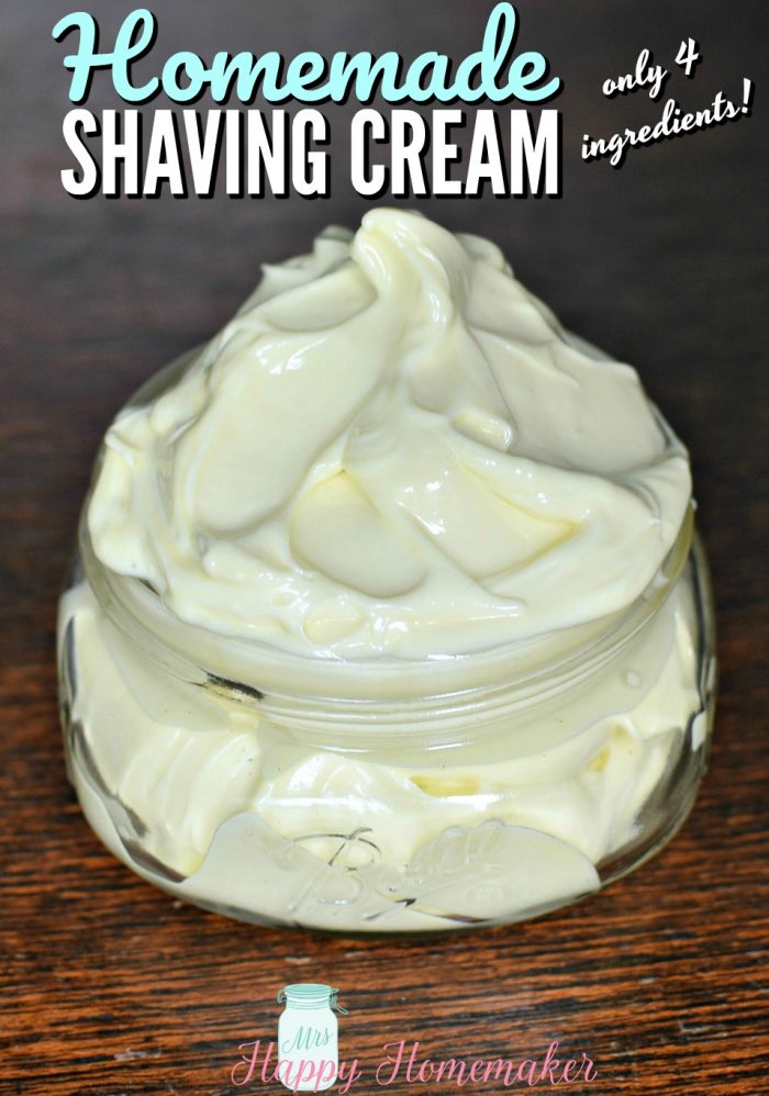 Homemade Shaving Cream - only 4 ingredients 