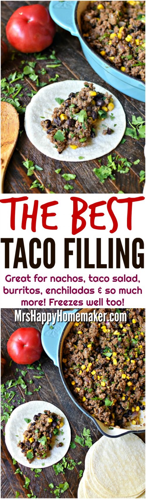 The Best Taco Filling | MrsHappyHomemaker.com @thathousewife