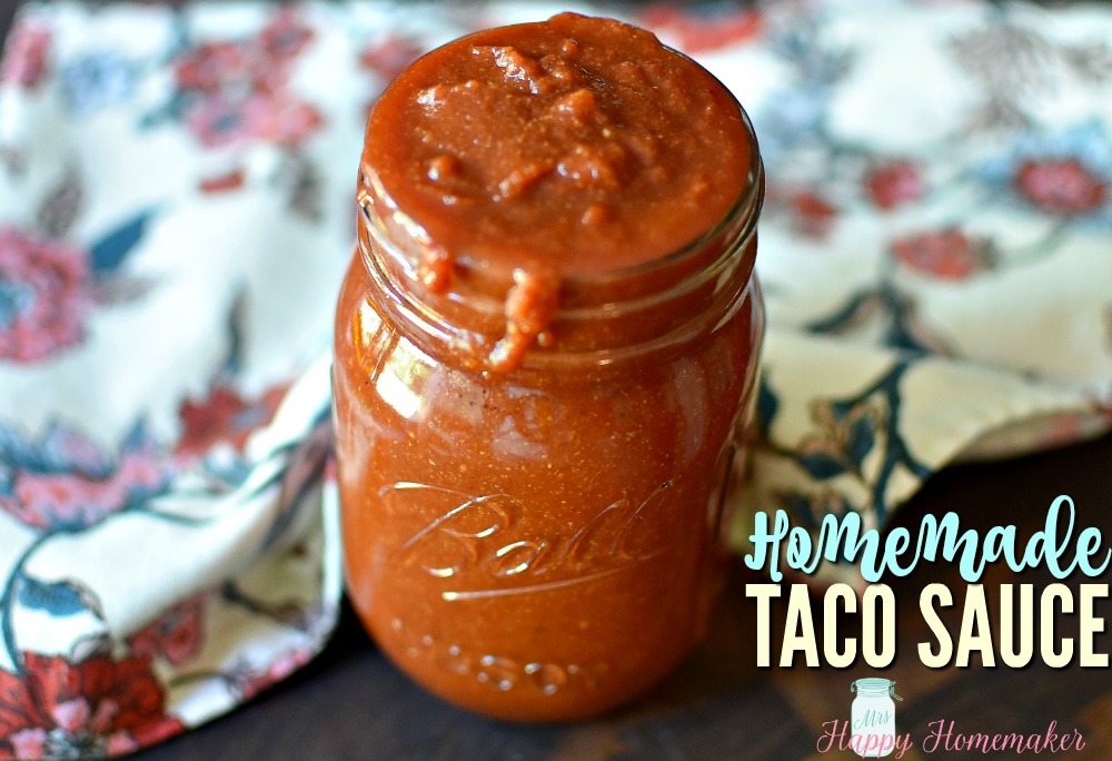 Homemade Taco Sauce in a mason jar 