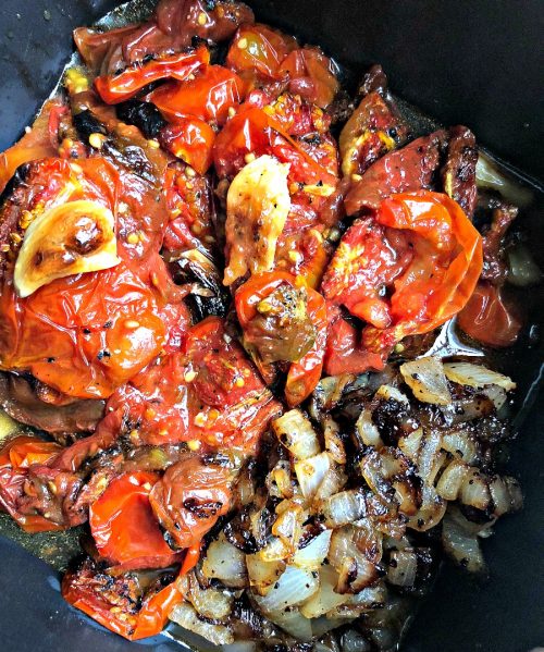 roasted tomatoes garlic and onions