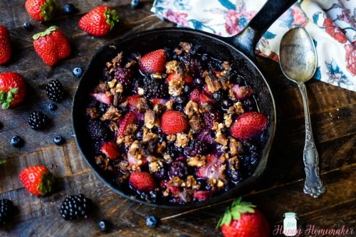 Whole30 Berries & Cream Breakfast Crisp