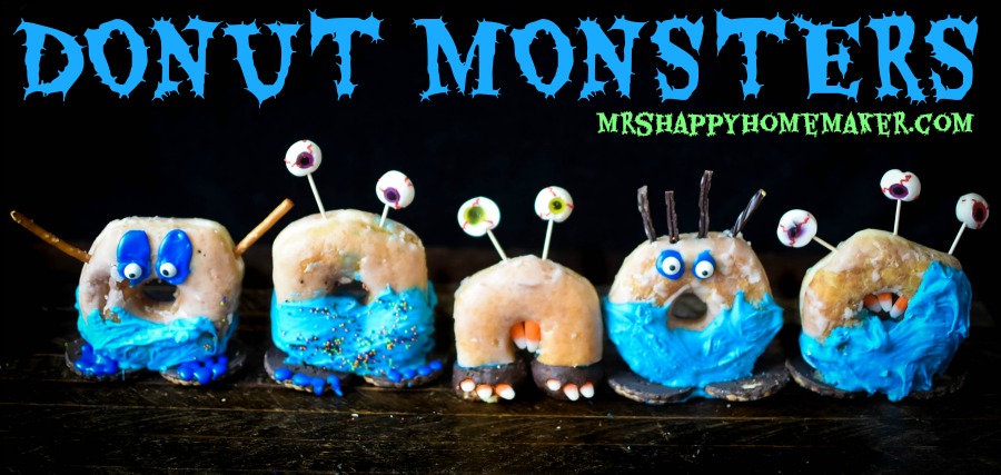 Donut Monsters - monster figures made out of donuts and other edible treats 
