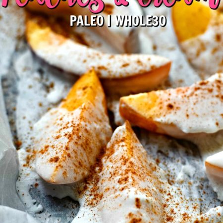 3 ingredient peaches and cream that area paleo and whole30 friendly