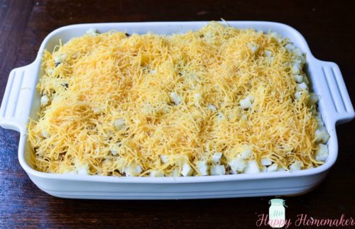 Easy Cheesy Hash Brown Casserole unbaked