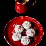 Easy Peppermint Bark Oreos with a cup of coffee