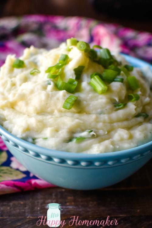Irish Champ Green Onion Mashed Potatoes | Mrs Happy Homemaker