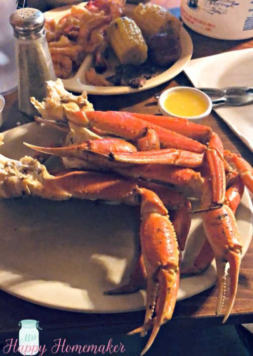 a platter of crab legs