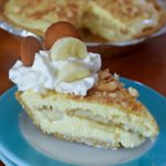 No-Bake Banana Pudding Cheesecake slice | MrsHappyHomemaker.com