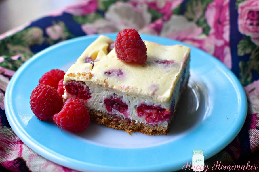 These Lemon Raspberry Cheesecake Bars are simple, delicious, and really pretty too! I hope that you enjoy them as much as my family & I do. 