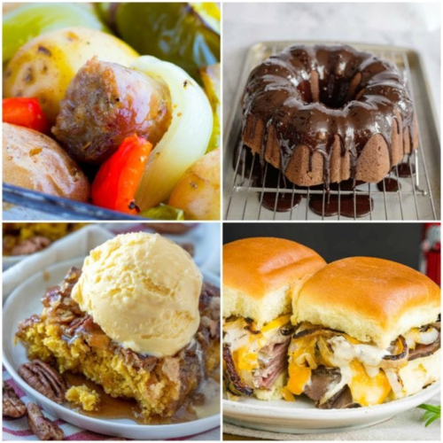 meal plan Monday collage of 4 recipe images