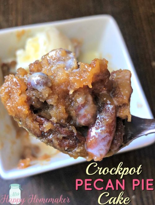 Crockpot Pecan Pie Cake