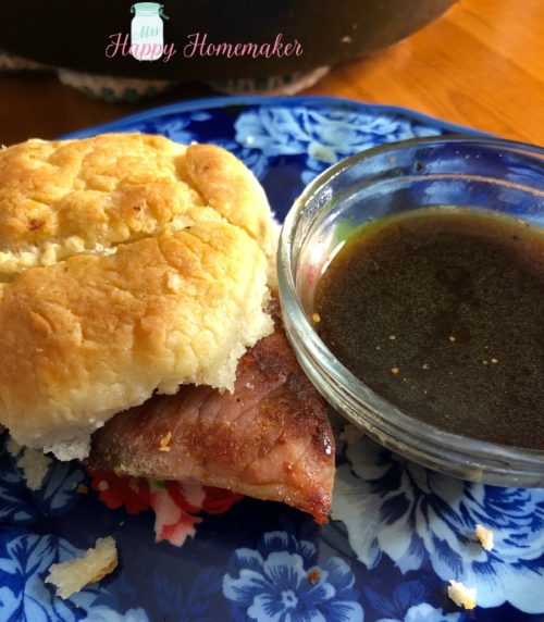 country ham biscuit and Redeye Gravy