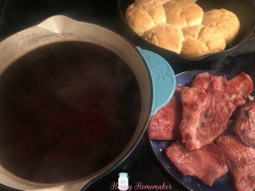 Redeye Gravy, Country Ham, and Buttermilk Biscuits