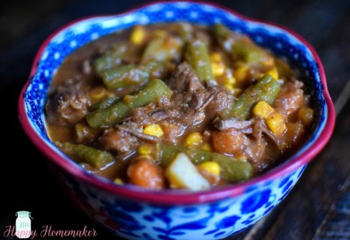 Easy Vegetable Beef Soup in a bowl