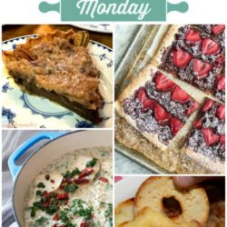 Meal Plan Monday collage of pie, tart, soup, and dip