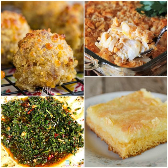 collage of 4 featured recipes from meal plan Monday