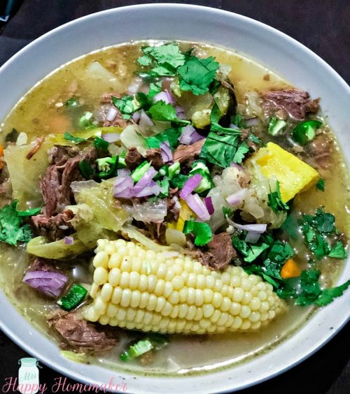 Caldo de Res - Mexican Beef Soup in a bowl