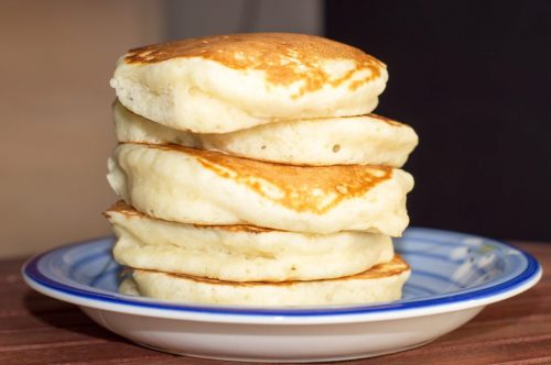 fluffy pancakes on a plate