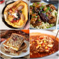 collage of meal plan Monday featured recipes