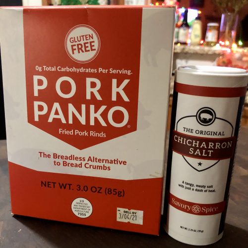 Pork panko and chicharron salt