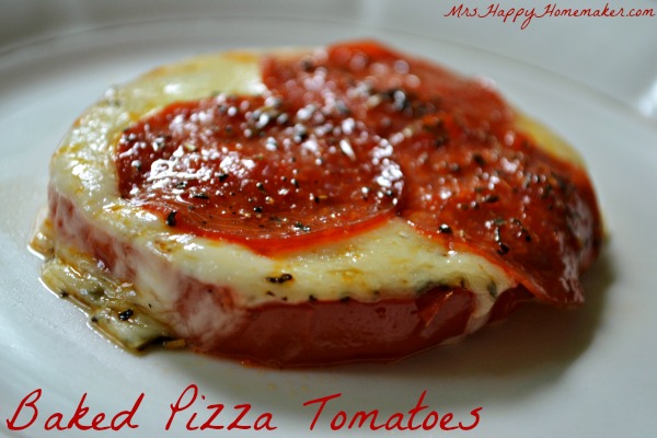 Baked pizza tomatoes