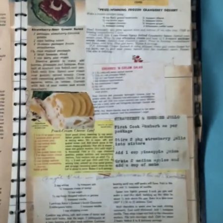 Old vintage recipe clippings
