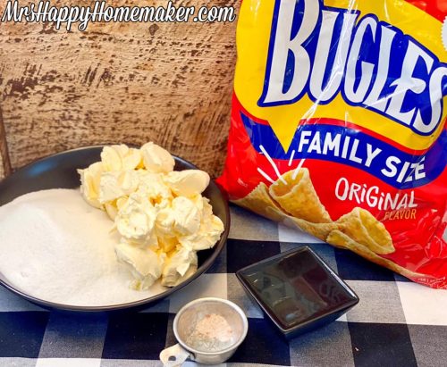 Ingredients for the caramel bugles